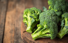 Fresh Broccoli On The Table