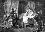 Fototapeta  - Othello und Desdemona, Bettszene
