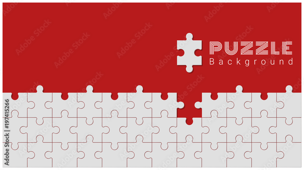 Abstract conceptual background with incomplete jigsaw puzzle , vector , illustration - obrazy, fototapety, plakaty 