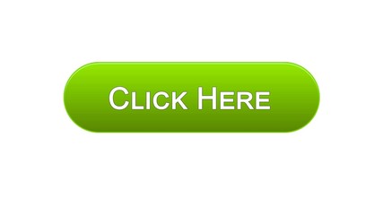 Wall Mural - Click here web interface button green color, browsing web-site, advertising