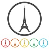 Fototapeta Boho - Paris Eiffel Tower Icon, 6 Colors Included