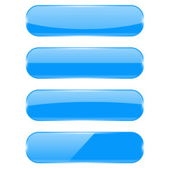 Wall Mural - blue glass 3d buttons
