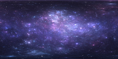 360 equirectangular projection. space background with nebula and stars. panorama, environment map. h
