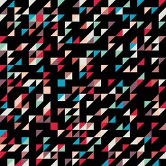 Wall Mural - abstract image in the form of a mosaic on black background. seamless pattern