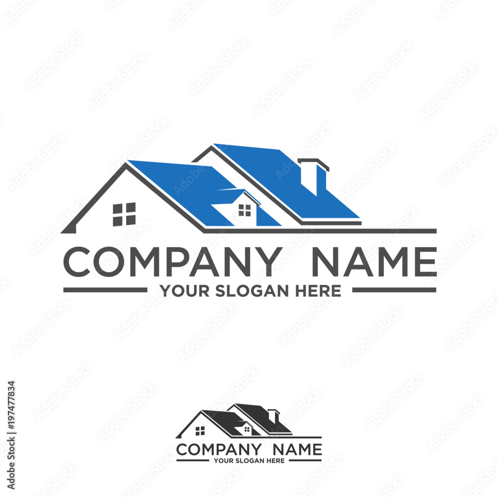 Real Estate and construction vector logo design template. House ...