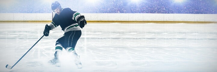 Canvas Print - Composite image of hockey