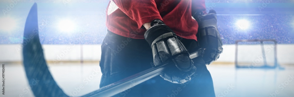 Composite image of hockey - obrazy, fototapety, plakaty 