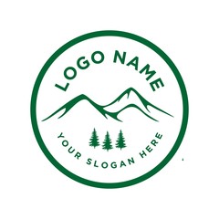 Wall Mural - Landscape mountain Logo