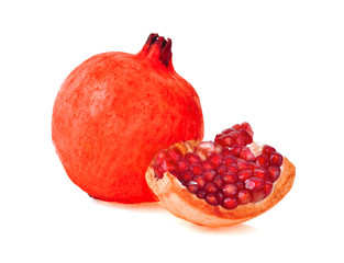 pomegranate isolated on white background