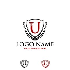 Law Firm,Law Office, latter U, Lawyer services, Vector logo template