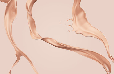 cosmetic cream or nail polish splash