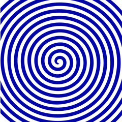 Wall Mural - White blue round abstract vortex hypnotic spiral wallpaper.