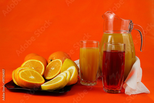 Zdjęcie XXL Dzban soku, pomarańczy i cytryny