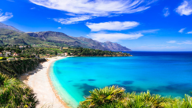 italian holidays .best beaches of sicily island - scopello