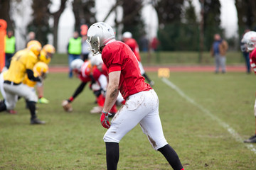 Wall Mural - american football game - players in action