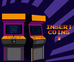 Poster - Insert coins to play arcade