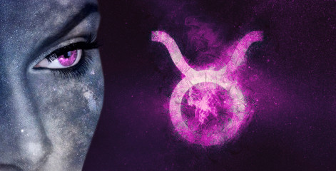 taurus zodiac sign. night sky astrology women