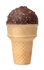 Wall Mural - Chocolate ice cream wafer cone