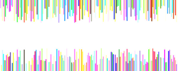 Wall Mural - banner background template design - horizontal vector graphic from vertical rounded stripes on white