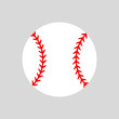 Baseball ball. Softball. Vector silhouette. Vector icon isolated