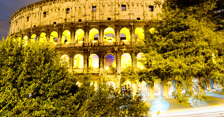 Wall Mural - Lights of Colosseum at Night