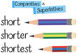English grammar for comparative and superlative with word short