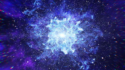 Wall Mural - big bang in space, the birth of the universe 3d illustration