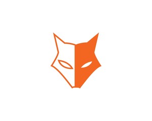 Canvas Print - fox logo vector