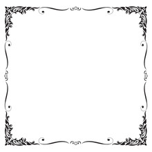 Frame And Borders , Square Frame , Black And White, Vector Illustration
