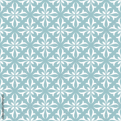 Naklejka na meble Seamless abstract floral pattern. Vector blue and white