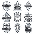 Retro Vehicle Club Emblems Set