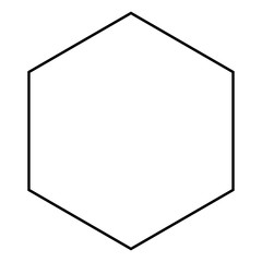 Hexagon icon black color illustration flat style simple image