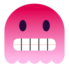 Poster - Emoji grinsend - pinker Geist