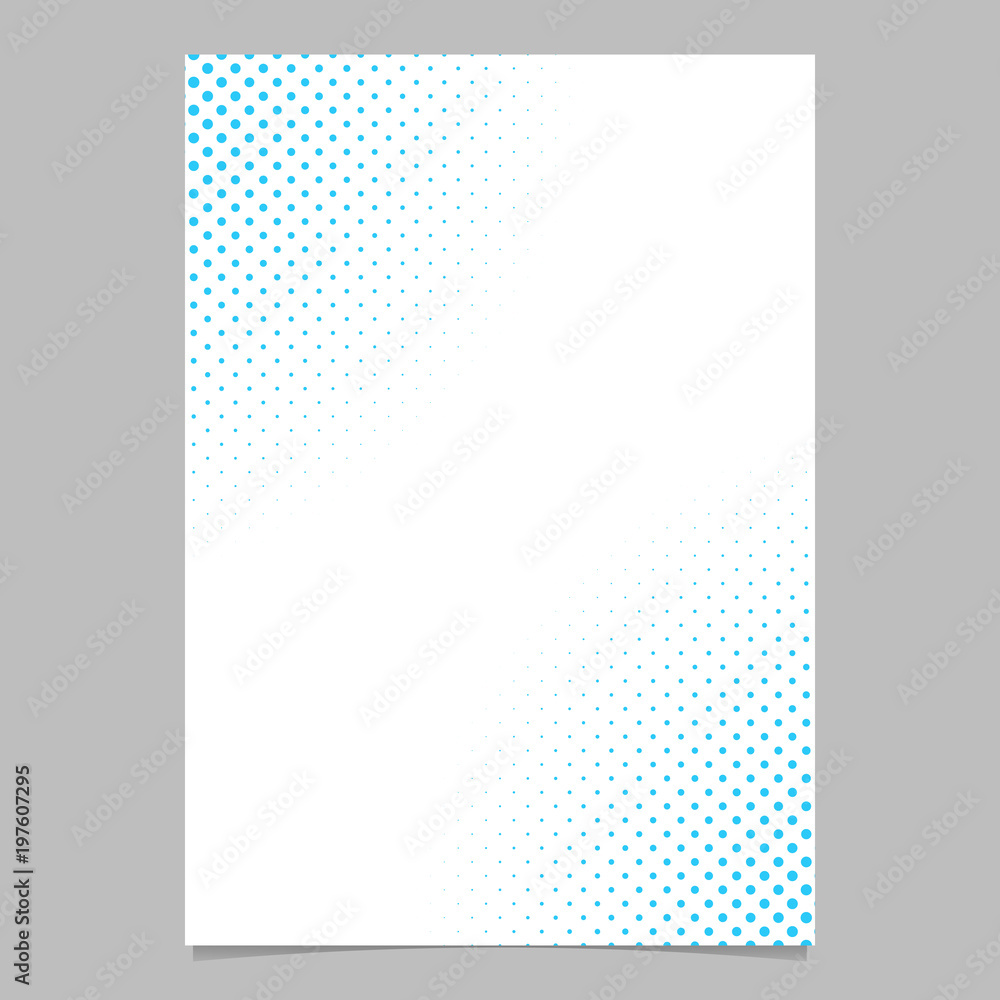 Halftone dot pattern flyer template - vector brochure background ...