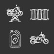 © IMG visuals icons - Auto workshop chalk icons set