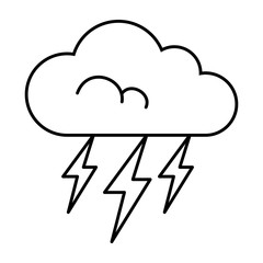 Sticker - cloud weather with rays vector illustration design