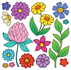 Poster - Spring flowers thematic set 2