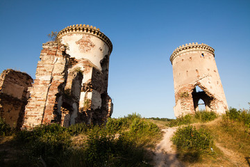 The ruins of an old castle in the village of Chervonograd. Ukraine