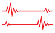 Heartbeat Icos. Vector Illustration.