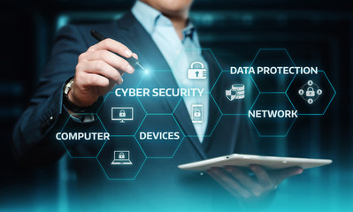 Wall Mural - cyber security data protection business technology privacy concept