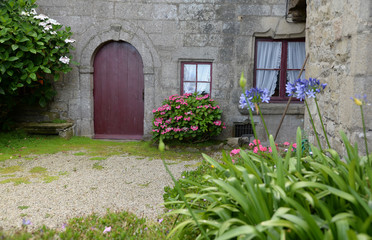 Canvas Print - Haustür in Roscoff, Bretagne