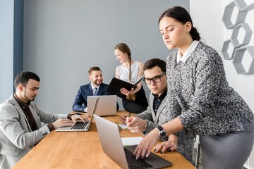 Professional business team working in the office