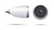 © ChaiwutNNN - Realistic 3D turbo-jet engine of airplane, vector illustration