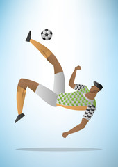 Wall Mural - Illustration of football player 12