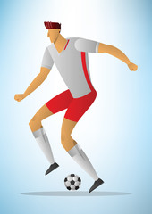 Wall Mural - Illustration of football player 29