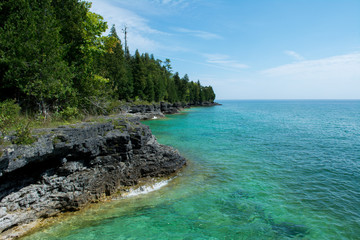 Lake Michigan shoreline in Door County, Wisconsin