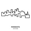 © VectorGalaxy - minnesota outline on white background