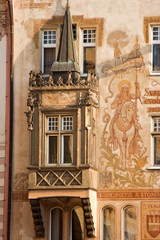 Wall Mural - The facade of a beautiful old building. Prague, Czech Republic