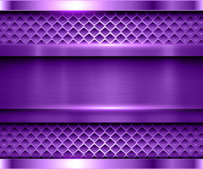 Background metallic purple with brushed metal texture