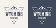 Wyoming state textured vintage vector t-shirt and apparel design
